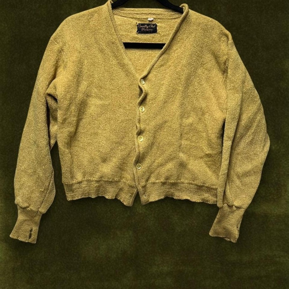 RARE MOHAIR TRUE VINTAGE 1960s Sears Mohair Wool Cardigan - Camel - Modern M/L